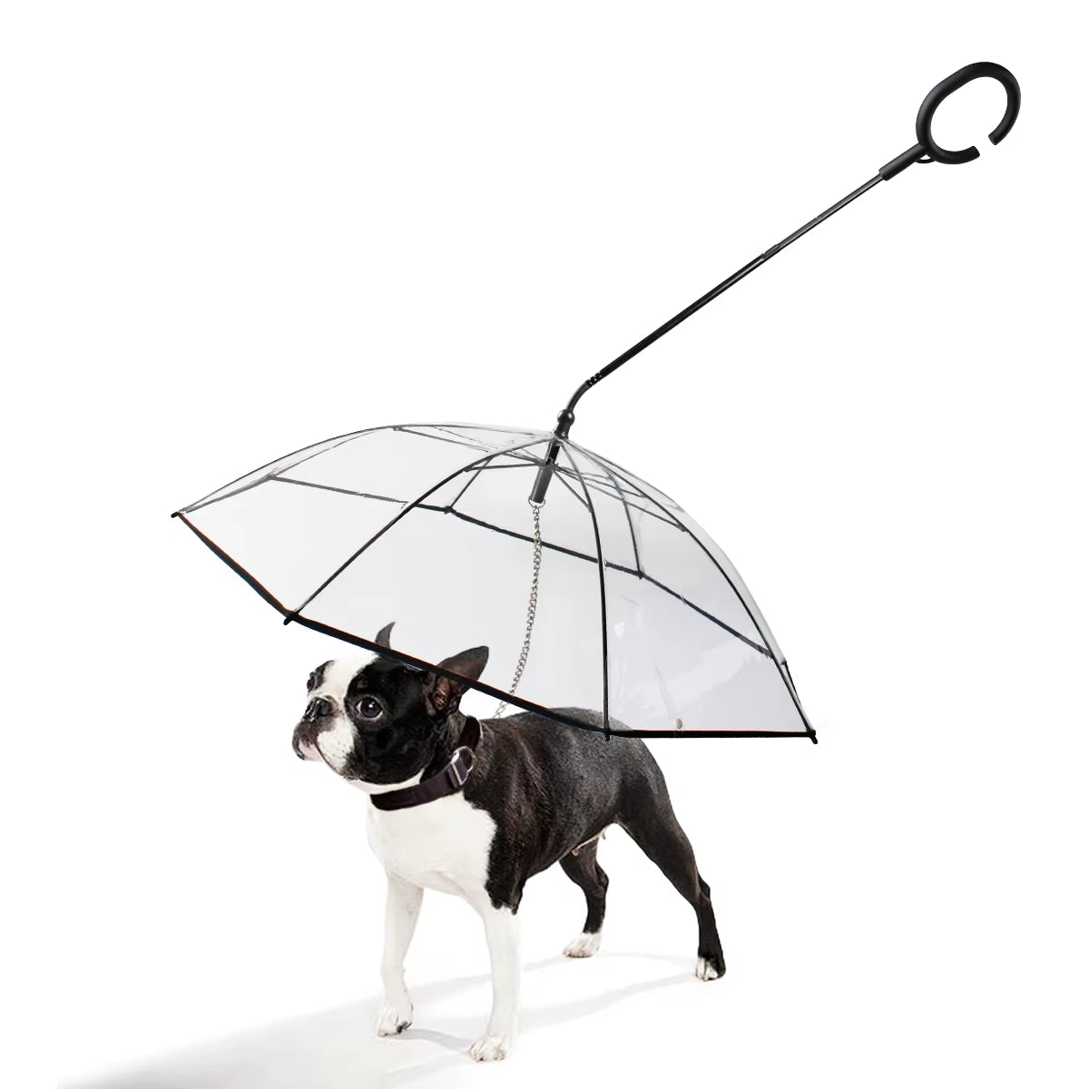 Pet Umbrella Leash for Small Dogs & Cats – Rainproof & Snowproof Adjustable Doggy Umbrella