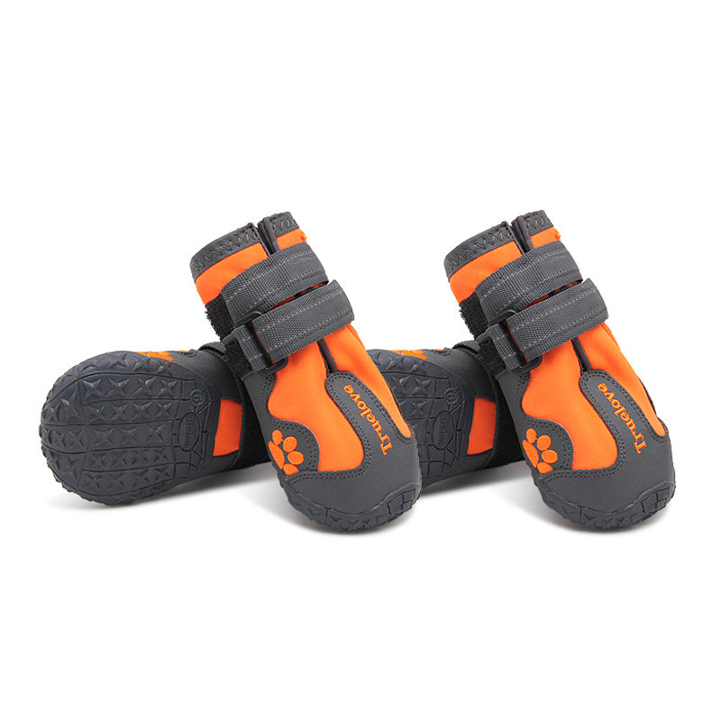 Waterproof Non-Slip Dog Shoes – Adjustable Reflective Pet Boots for Large Dogs