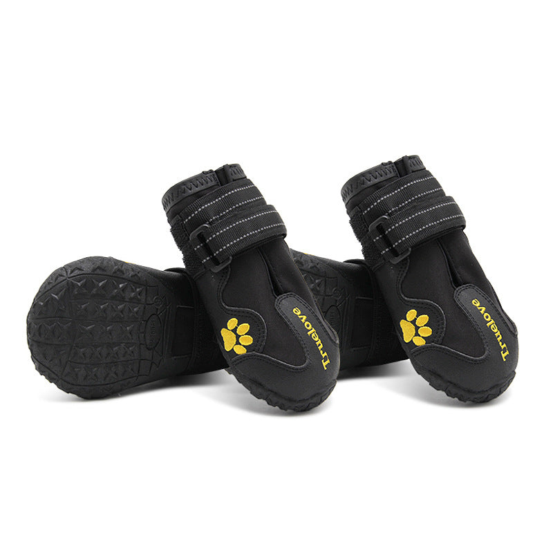 Waterproof Non-Slip Dog Shoes – Adjustable Reflective Pet Boots for Large Dogs