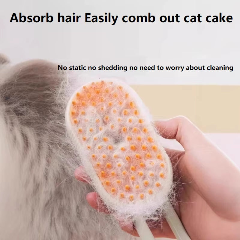 3-in-1 Steam Pet Brush for Dogs & Cats – Electric Anti-Static Grooming Comb for Short & Long Hair