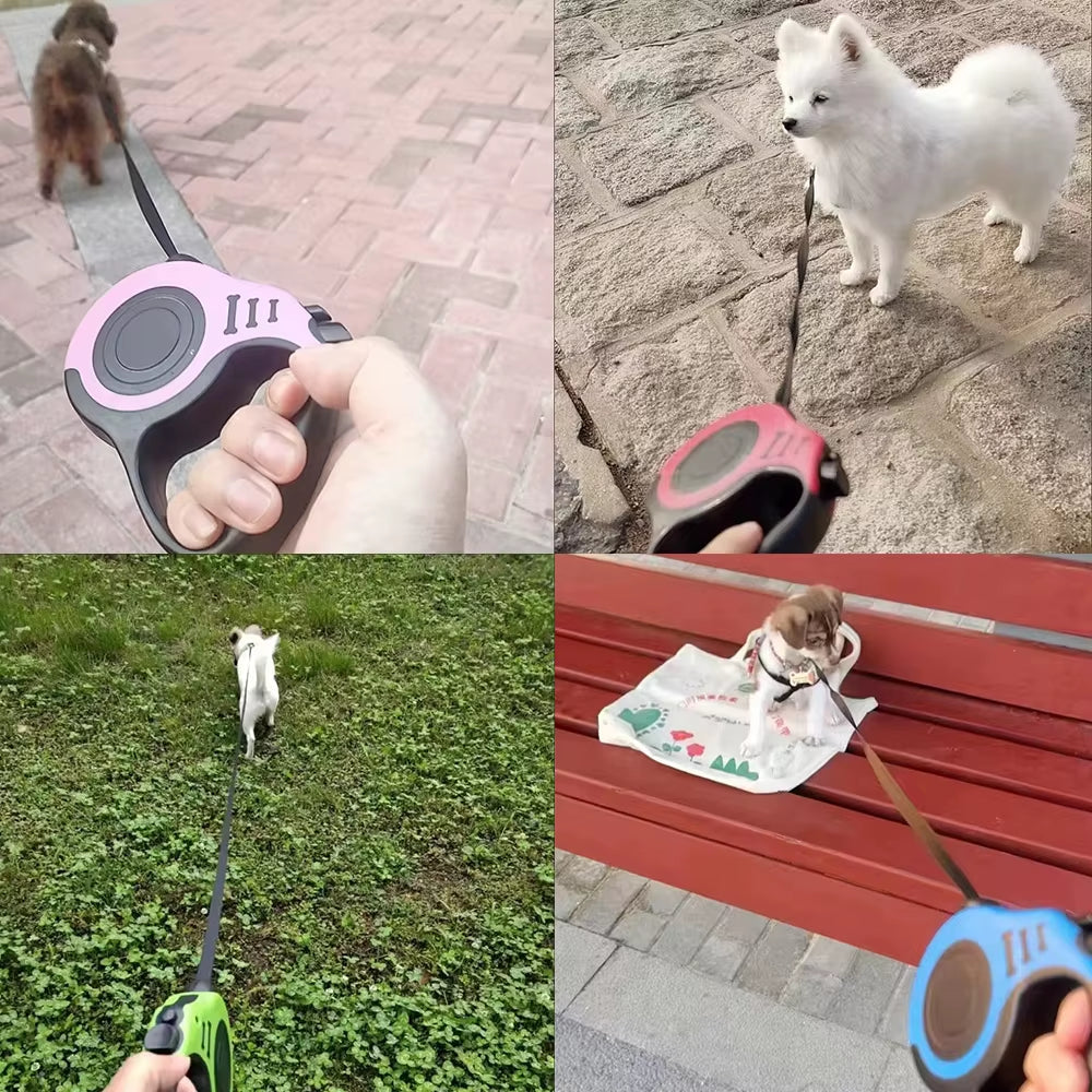 Retractable Dog Leash 3M / 5M – Strong Nylon Automatic Leash for Small, Medium & Large Dogs