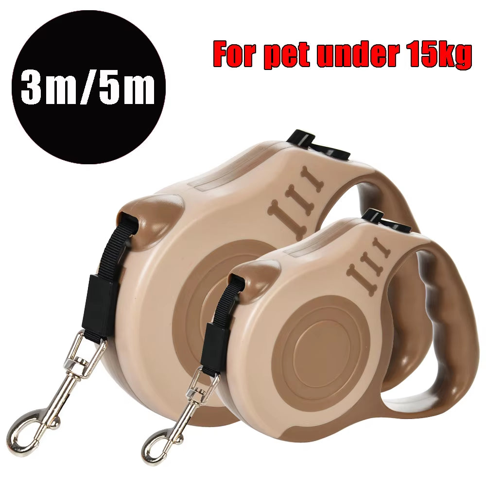 Retractable Dog Leash 3M / 5M – Strong Nylon Automatic Leash for Small, Medium & Large Dogs