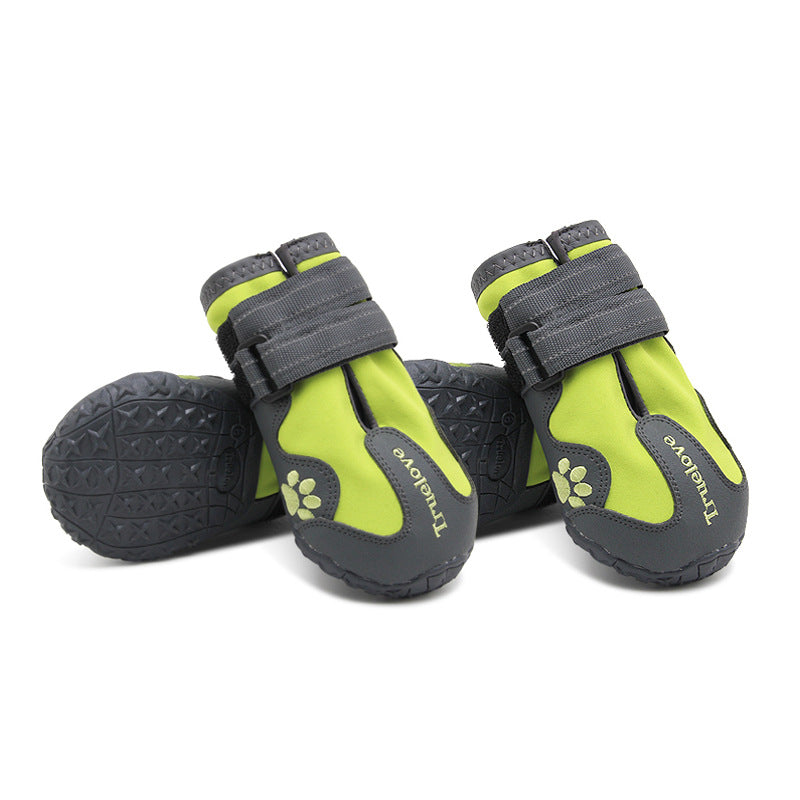 Waterproof Non-Slip Dog Shoes – Adjustable Reflective Pet Boots for Large Dogs