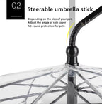 Pet Umbrella Leash for Small Dogs & Cats – Rainproof & Snowproof Adjustable Doggy Umbrella