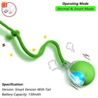 Interactive pet Ball Toy with Tail – Rechargeable Smart Rolling Ball Automatic Pet Toy