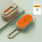 3-in-1 steam pet brush for dogs and cats – electric anti-static grooming comb
