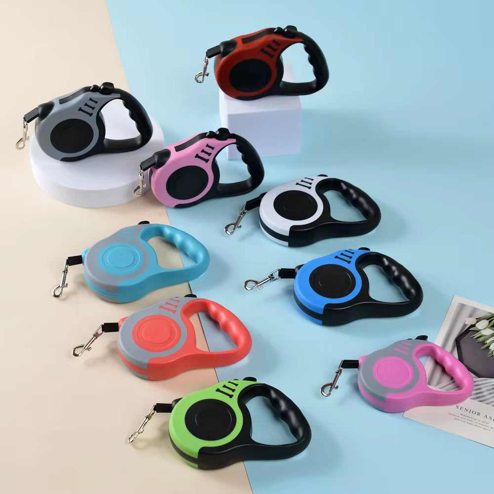 Retractable Dog Leash 3M / 5M – Strong Nylon Automatic Leash for Small, Medium & Large Dogs