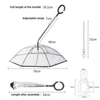 Pet Umbrella Leash for Small Dogs & Cats – Rainproof & Snowproof Adjustable Doggy Umbrella
