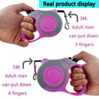 Retractable Dog Leash 3M / 5M – Strong Nylon Automatic Leash for Small, Medium & Large Dogs