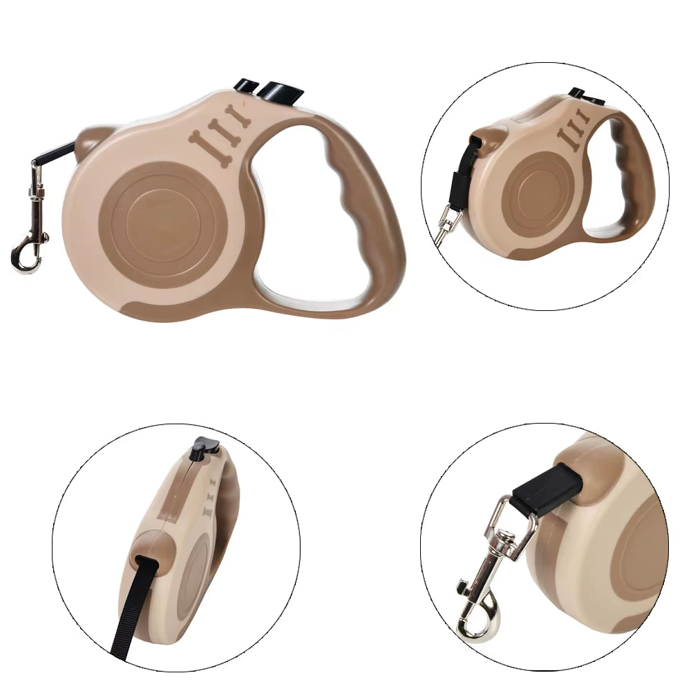 Retractable Dog Leash 3M / 5M – Strong Nylon Automatic Leash for Small, Medium & Large Dogs