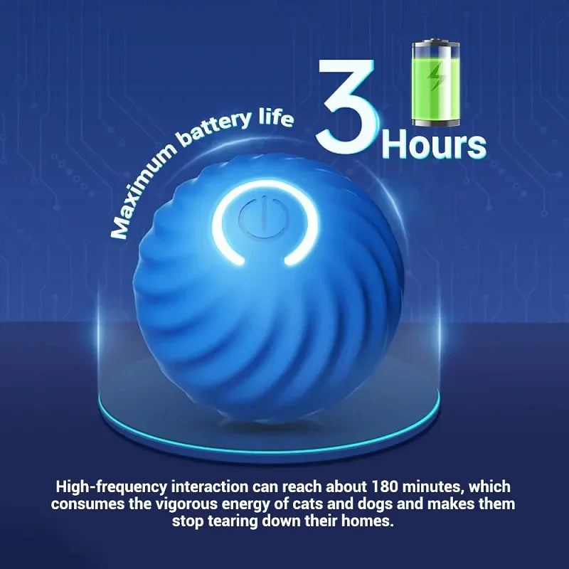 Automatic Interactive Dog Ball – USB Rechargeable Moving Dog Toy