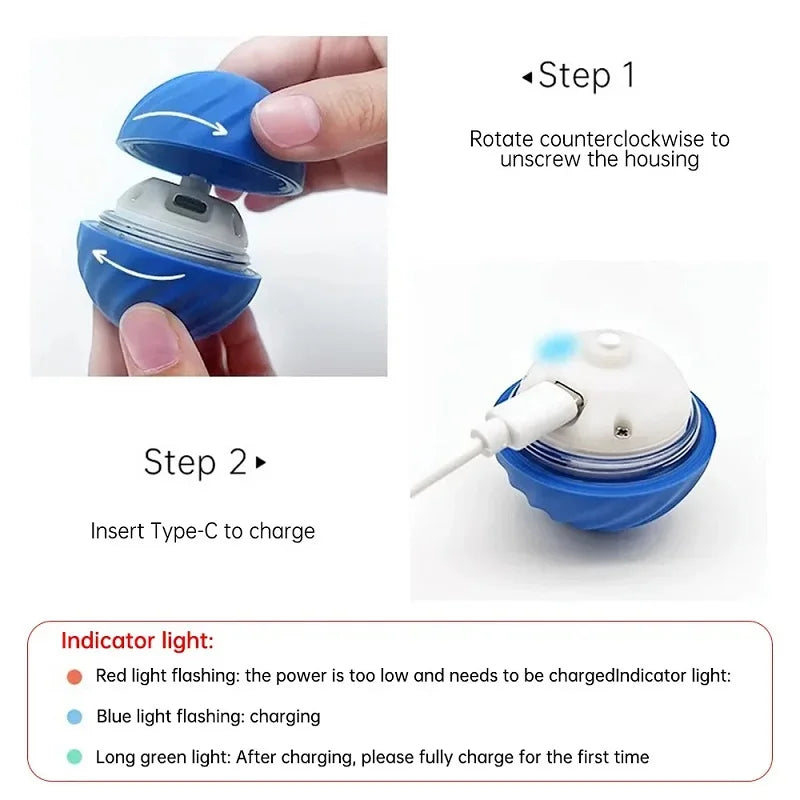 Automatic Interactive Dog Ball – USB Rechargeable Moving Dog Toy