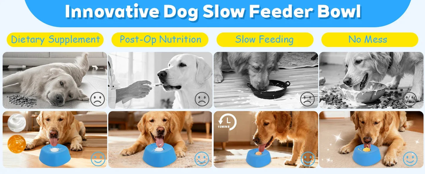 Slow Feeder Dog Bowl – Anti-Slip Lick Bowl for Healthy Eating