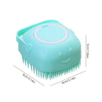 Silicone Pet Bath Brush – Shampoo Massage Grooming Brush for Dogs & Cats