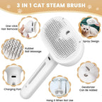 Steam Pet Grooming Brush – Spray Hair Removal Comb for Dogs & Cats