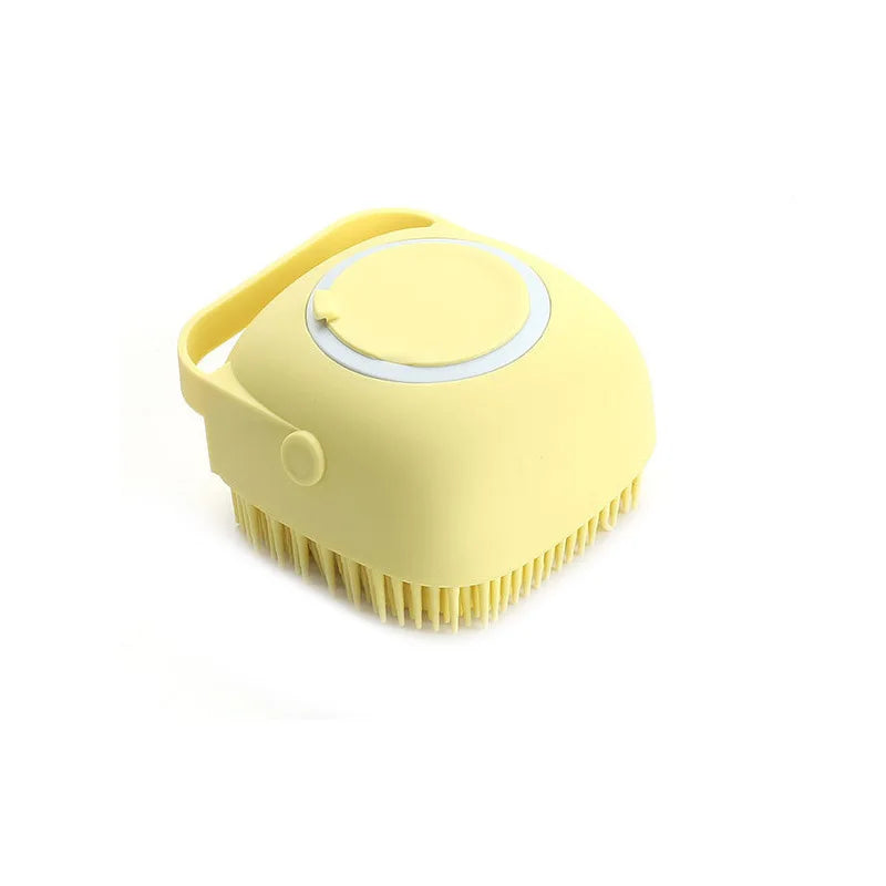 Silicone Pet Bath Brush – Shampoo Massage Grooming Brush for Dogs & Cats