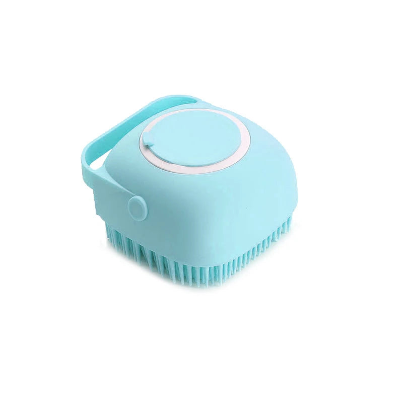 Silicone Pet Bath Brush – Shampoo Massage Grooming Brush for Dogs & Cats