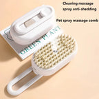 3-in-1 Steam Pet Brush for Dogs & Cats – Electric Anti-Static Grooming Comb for Short & Long Hair