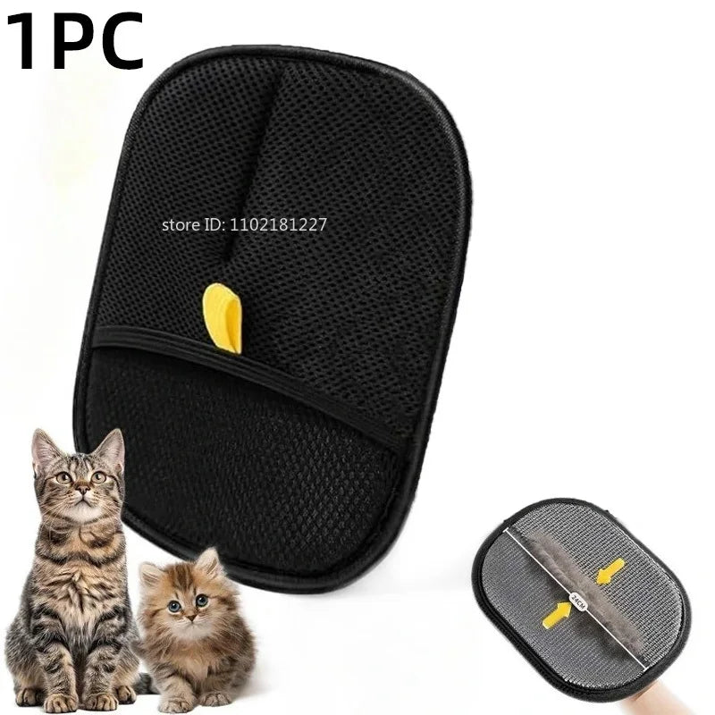 Pet Hair Removal Gloves – Double-Sided Reusable Grooming & Cleaning Gloves for Dogs & Cats
