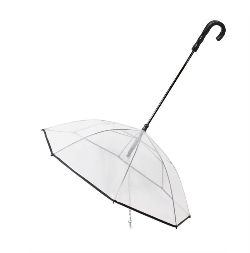 Pet Umbrella Leash for Small Dogs & Cats – Rainproof & Snowproof Adjustable Doggy Umbrella