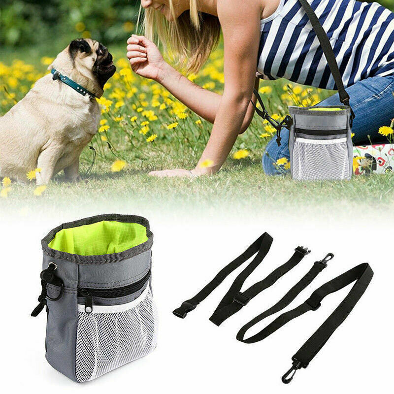 Dog Training Walking Pouch Treat Storage Bag Dispenser Obedience Snack Holder UK