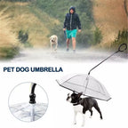 Pet Umbrella Leash for Small Dogs & Cats – Rainproof & Snowproof Adjustable Doggy Umbrella